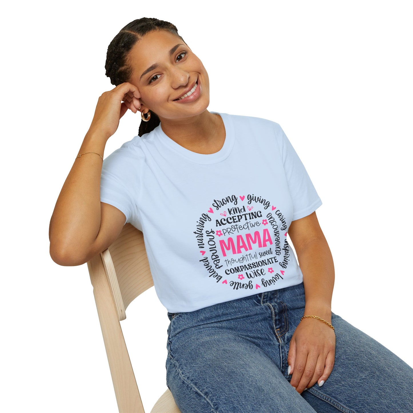 Mama Affirmation Unisex Softstyle T-Shirt - Celebrating Strong & Loving Mothers