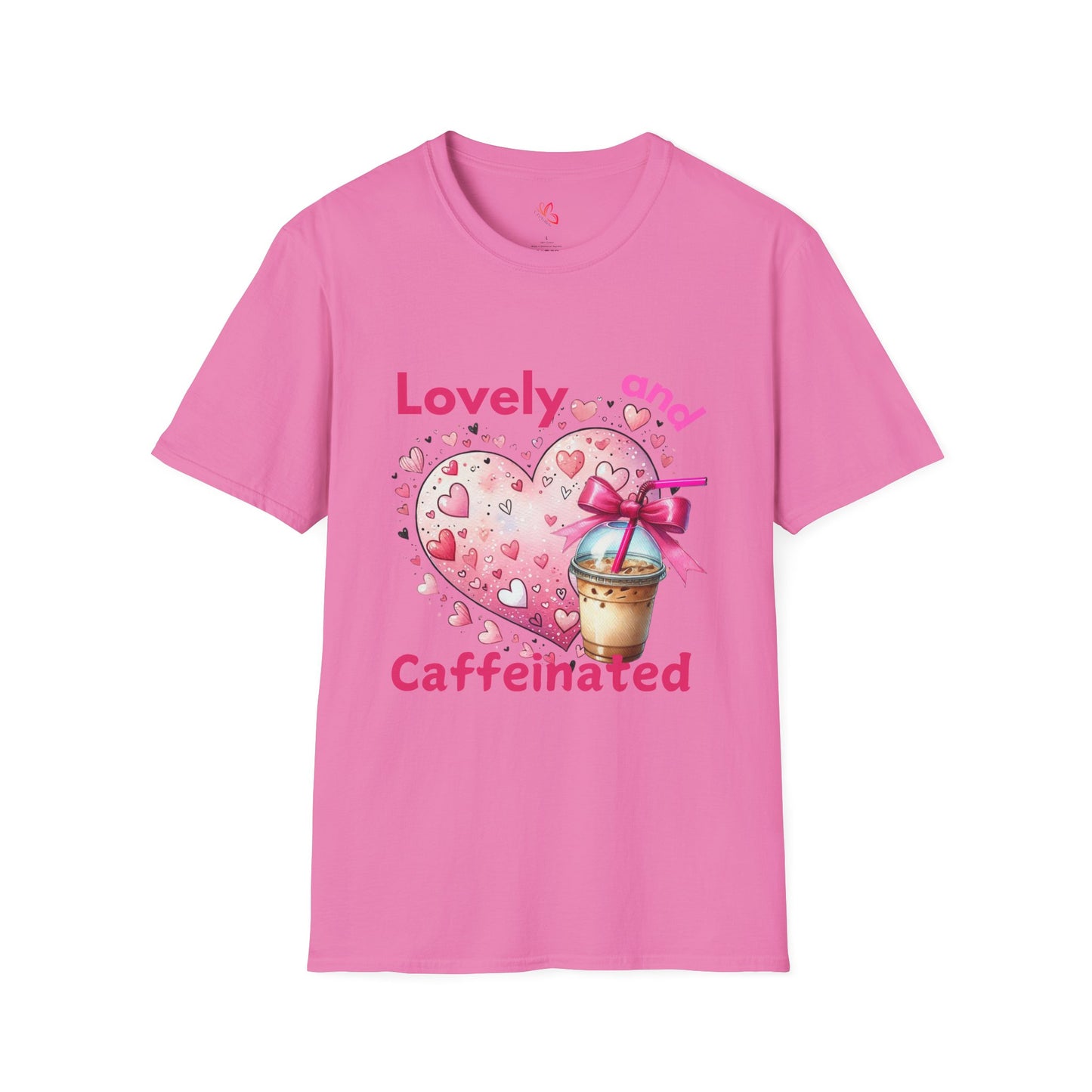 Lovely and Caffeinated T-Shirt - Unisex Softstyle