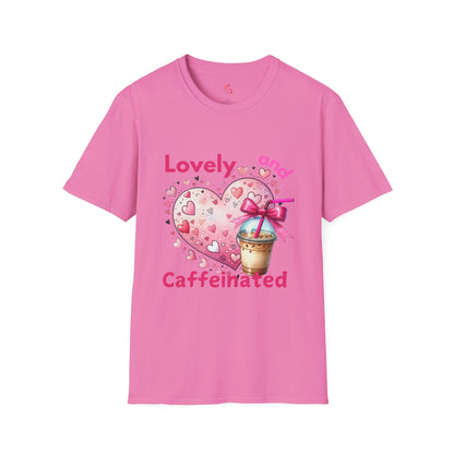 Lovely and Caffeinated T-Shirt - Unisex Softstyle