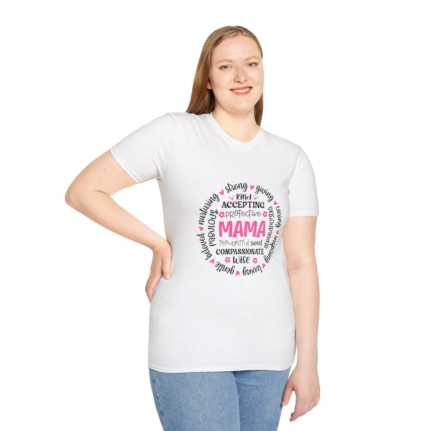 Mama Affirmation Unisex Softstyle T-Shirt - Celebrating Strong & Loving Mothers