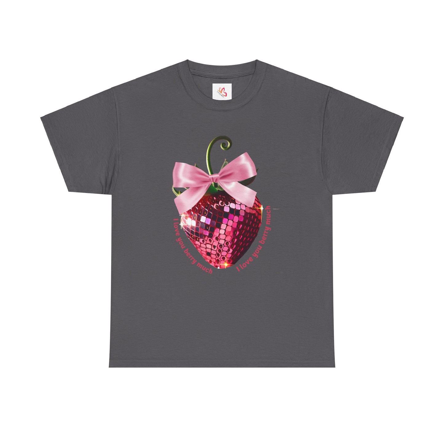 Pink Disco Ball Strawberry Unisex Tee - I Love You Berry Much Shirt