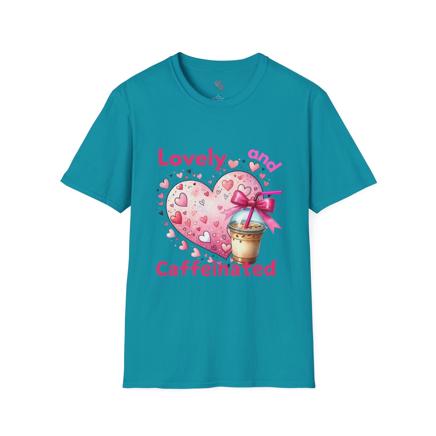 Lovely and Caffeinated T-Shirt - Unisex Softstyle
