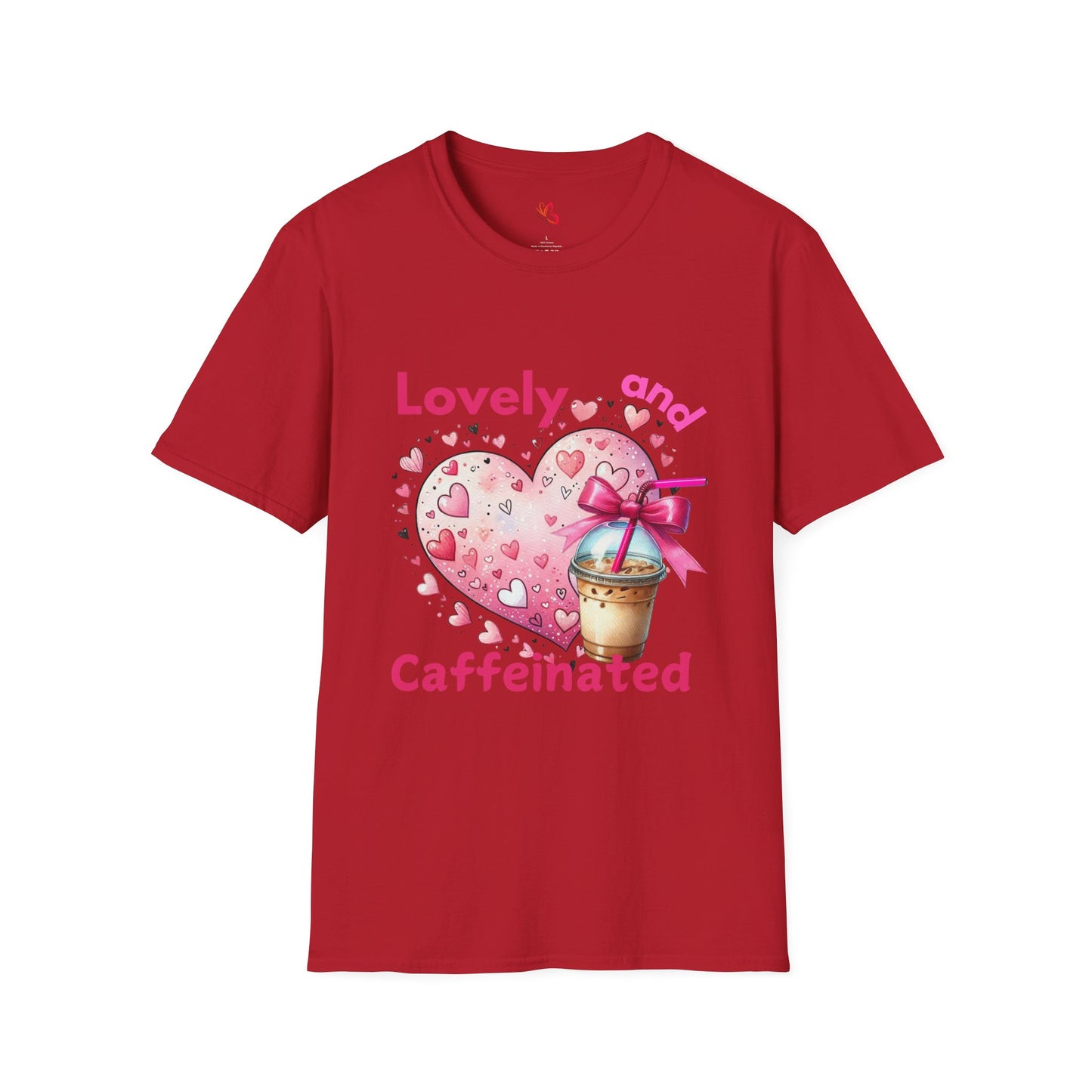 Lovely and Caffeinated T-Shirt - Unisex Softstyle