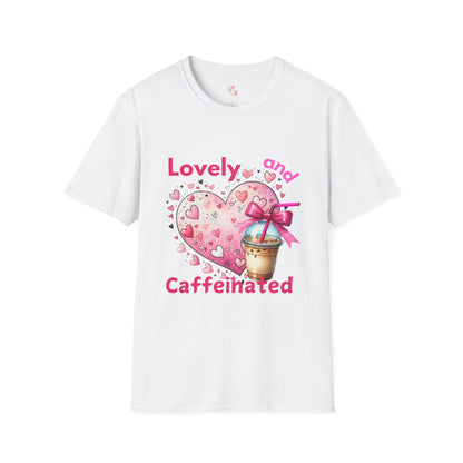 Lovely and Caffeinated T-Shirt - Unisex Softstyle