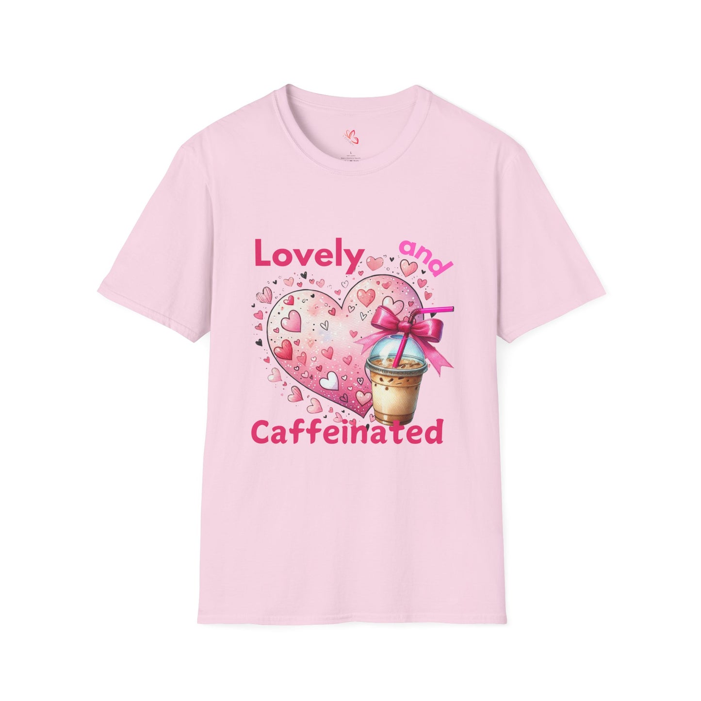Lovely and Caffeinated T-Shirt - Unisex Softstyle
