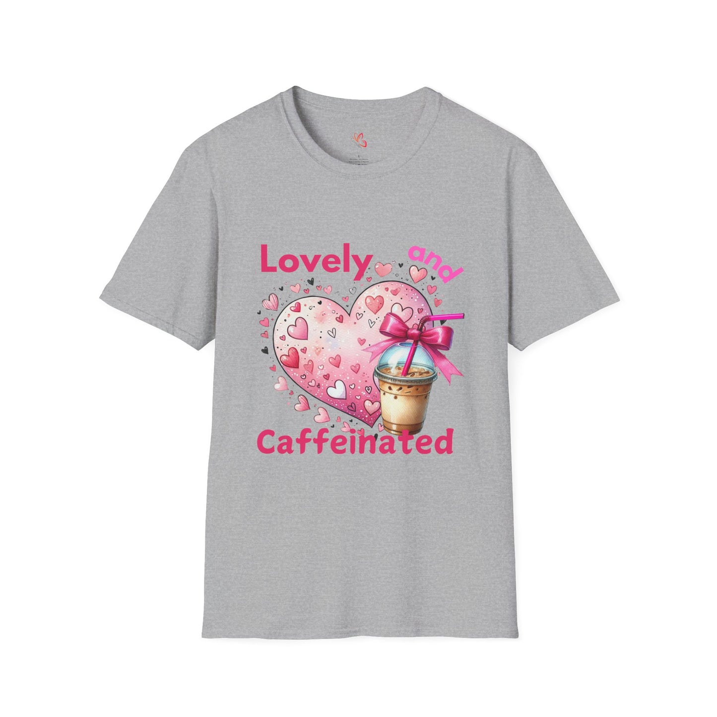 Lovely and Caffeinated T-Shirt - Unisex Softstyle